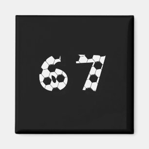 Aimant 67 Football Ll Motif Nombre Sportif Conception Gra