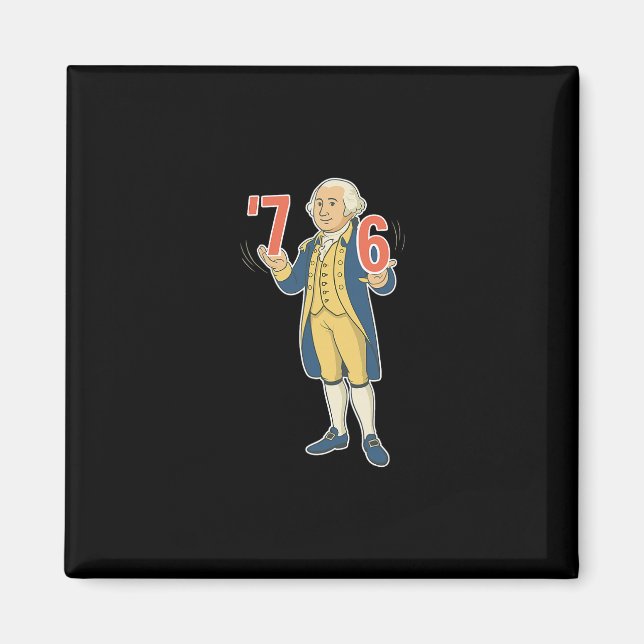 Aimant 67 Funny George Washington Meme Six Seven Gen Alph (Devant)