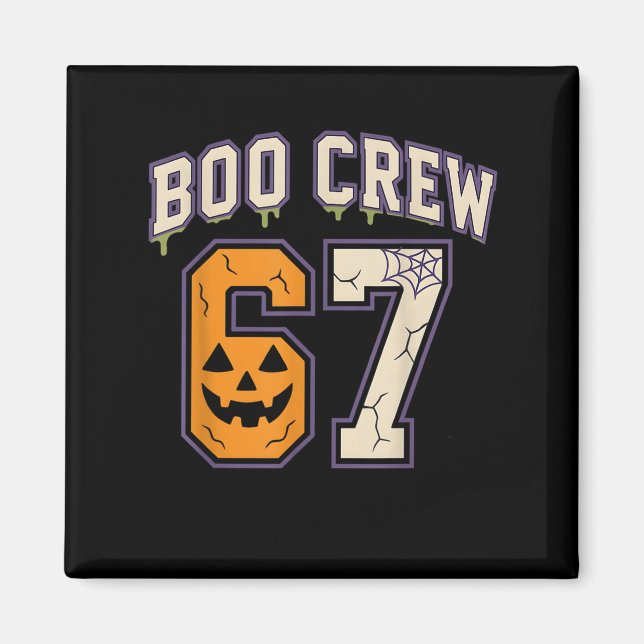Aimant 67 Halloween Boo Crew Maillots Srts Brainrot Mème  (Devant)