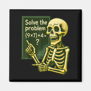 Aimant 67 Halloween Math Drôle Six Sept Mème Brainrot Crâ