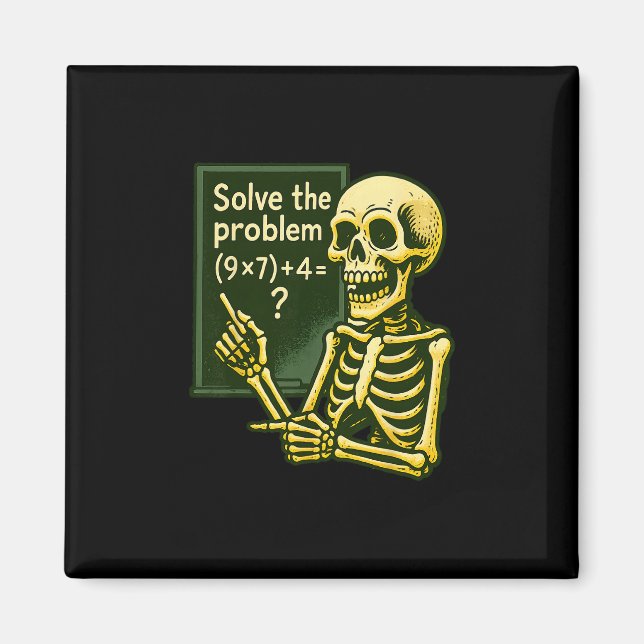 Aimant 67 Halloween Math Drôle Six Sept Mème Brainrot Squ (Devant)