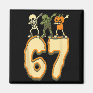 Aimant 67 Halloween Mème 6 7 Nombres Six Sept Enfants Drô