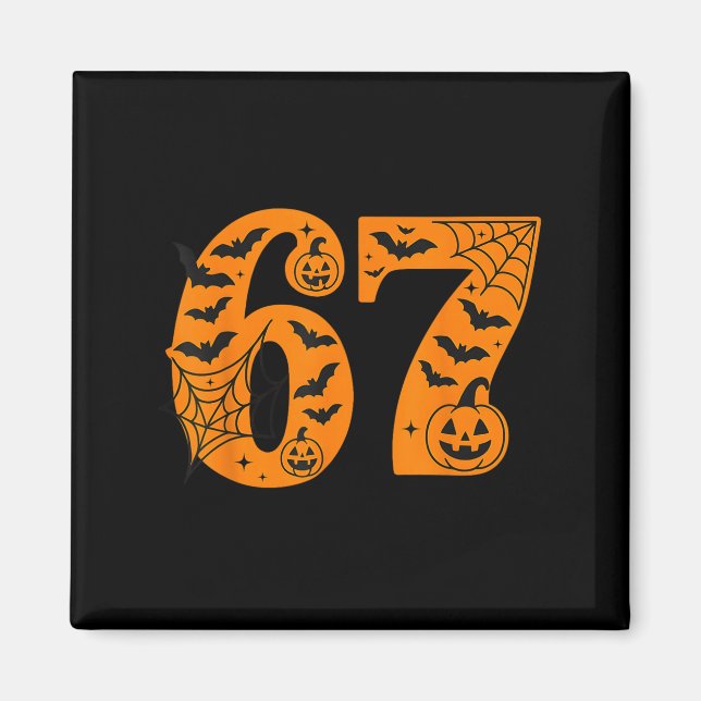 Aimant 67 Halloween Six Sept Brainrot Mème Garçons Enfant (Devant)