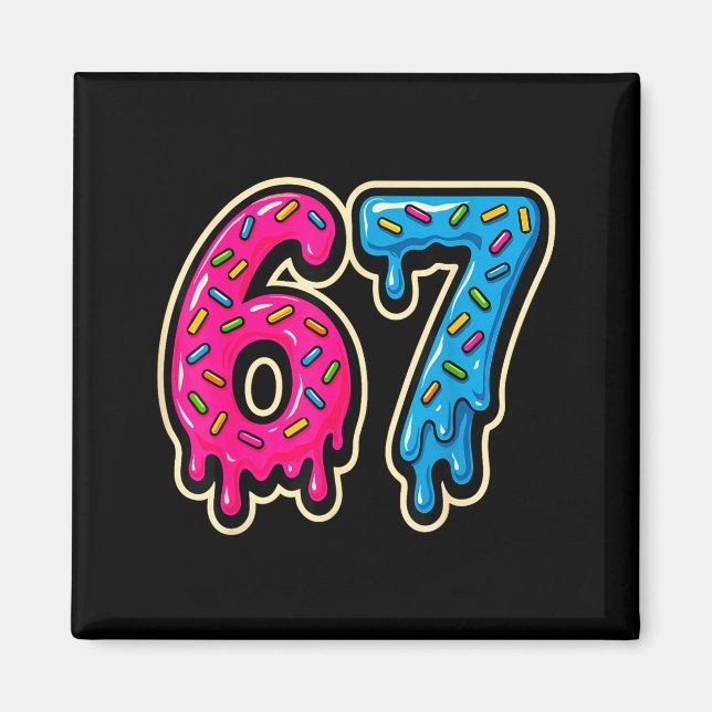 Aimant 67 Ice Cream Meme Six Seven  (Devant)