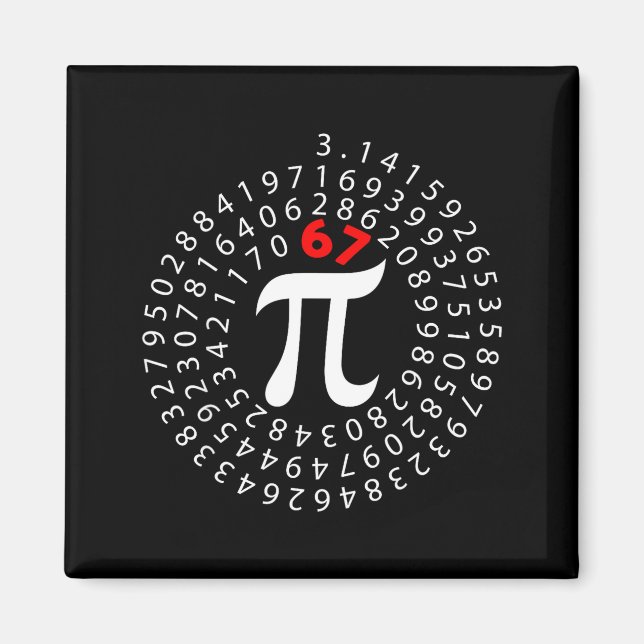 Aimant 67 jour six sept mème symbole professeur de maths  (Devant)