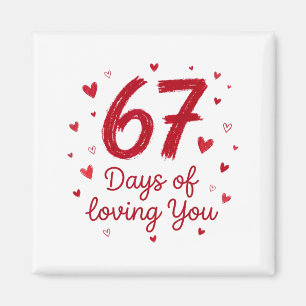 Aimant 67 Jours D'amour Pour Toi Saint Valentin Couple Dr