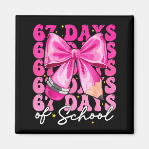 Aimant 67 Jours D'école Coquette Bow Six Sept Meme Tasse