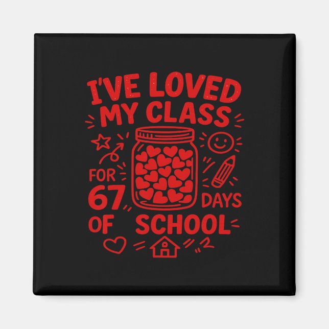 Aimant 67 Jours d'école J'ai aimé ma classe Drôle de Sain (Devant)
