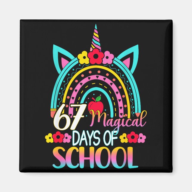 Aimant 67 Jours Magiques De Mémoire D'école Drôle Étudian (Devant)