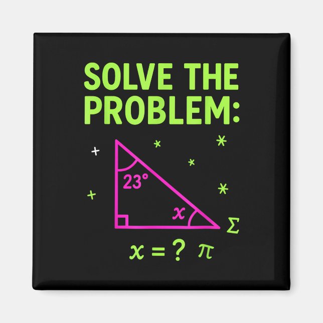 Aimant 67 Math Meme Solve The Problem Funny Teachers Stud (Devant)