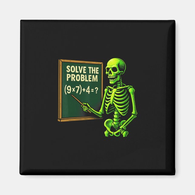 Aimant 67 Mathématiques Halloween squelette Meme pour les (Devant)