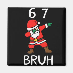 Aimant 67 Meme 6 7 Noël drôle de Santa en dabbing Six Sep