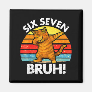 Aimant 67 Meme Chat Dabant Six Seven 6 7