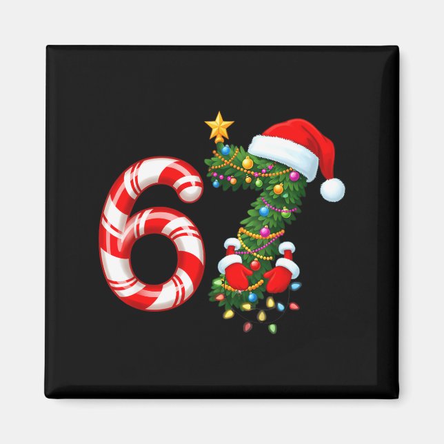 Aimant 67 Meme Christmas Six Seven Xmas Men Women Boys Gi (Devant)