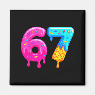 Aimant 67 Meme Crème Glacée Dégoulinante Drôle Six Sept G
