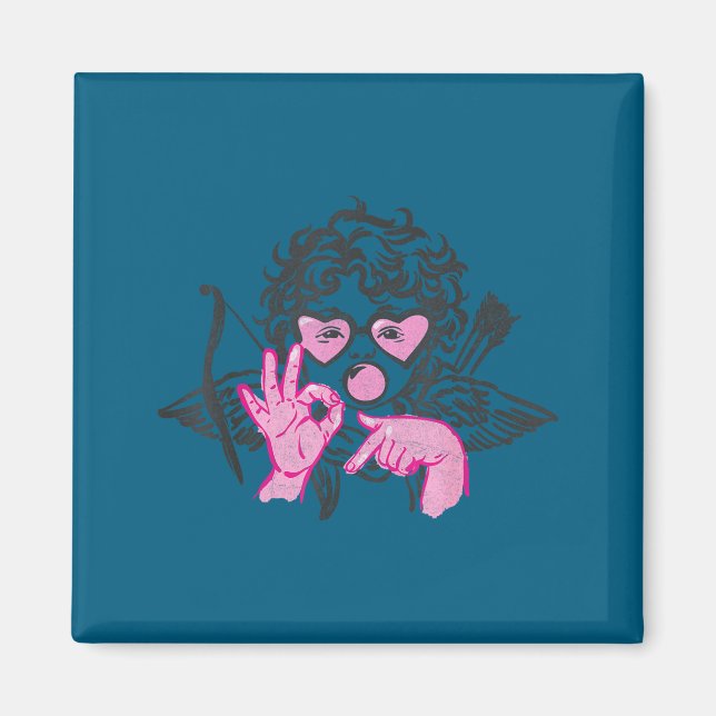 Aimant 67 Meme Cud Hands Bubble Gum Six Seven Meme Valent (Devant)