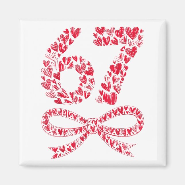 Aimant 67 Meme de la Saint-Valentin cœur – Tendance Six S (Devant)