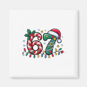 Aimant 67 Meme de Noël Six Sept Xmas Drôle Garçons Filles
