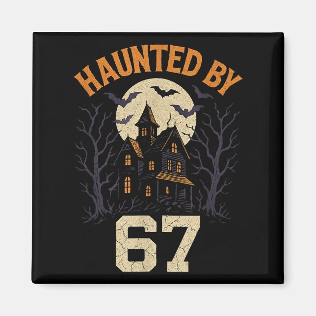 Aimant 67 Meme Déguisement Halloween Hanter Par 6-7 Brain (Devant)