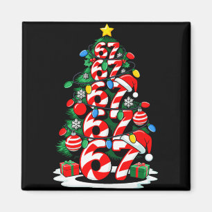 Aimant 67 Meme Drôle Six Sept Noël Arbre Lumineux Xmas