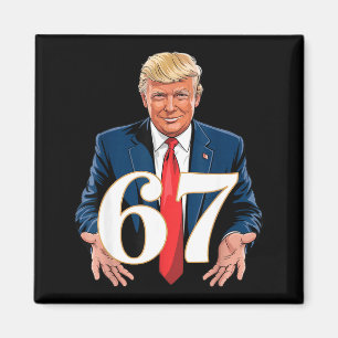 Aimant 67 Meme Drôle Trump 67 Mains Meme Argot 6 7 Mains