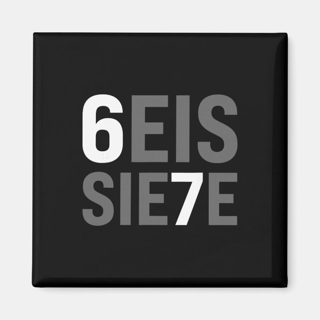 Aimant 67 Meme espagnol Seis Siete Six Sept Drôle d'espag (Devant)