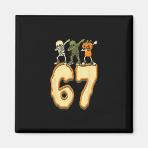 Aimant 67 Meme Halloween 6 7 Nombres Six Sept Drôle Enfan