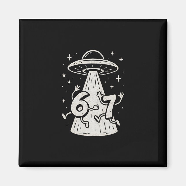 Aimant 67 Mème Internet Ufo Six Sept Tendance Virale Géné (Devant)