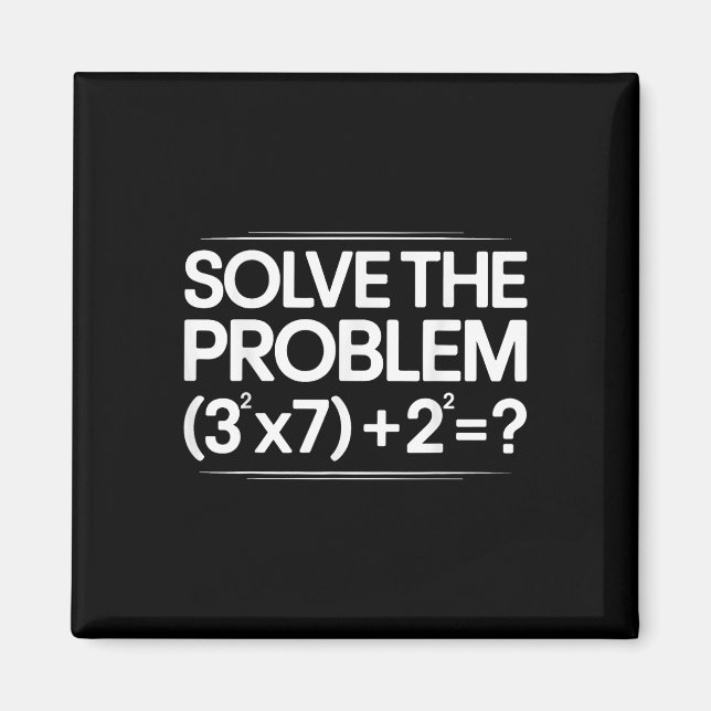 Aimant 67 Meme Math Drôle Six Sept Professeur Brainrot Bl (Devant)