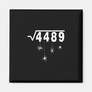 Aimant 67 Meme Prof de maths 6 7 Halloween Araignées Carr