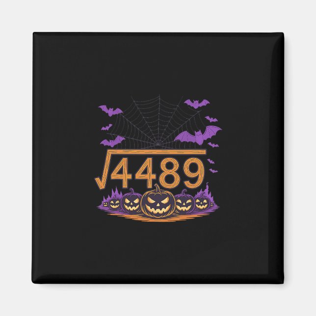 Aimant 67 Meme Racine Carrée 4489 Argot Math Halloween Co (Devant)