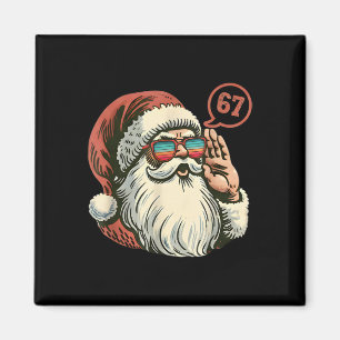 Aimant 67 Mème Santa Cool Rétro Santa 6 7 Drôle Six Sept