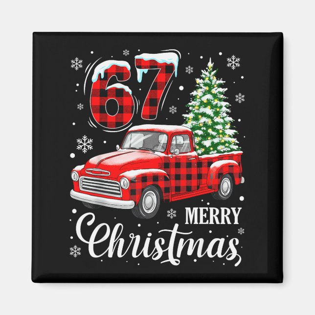 Aimant 67 Meme Six Seven Drôle De Noël Meme Argot Femmes (Devant)