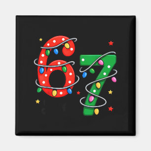 Aimant 67 Meme Six Seven Drôles de Pyjamas de Noël Garçon
