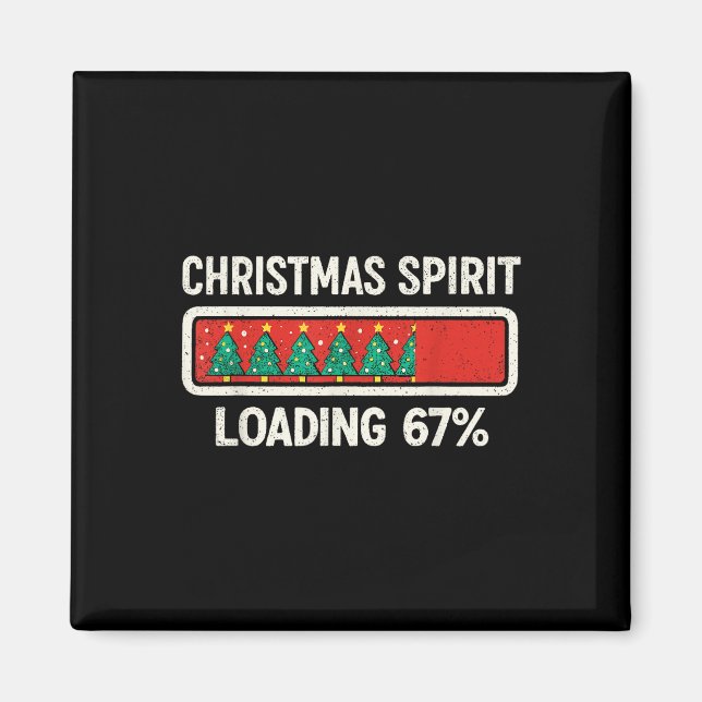 Aimant 67 Meme Six Seven Esprit de Noël Chargement Gen Z  (Devant)