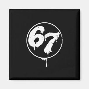 Aimant 67 Meme Six Seven Urne Style Graffiti 
