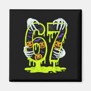 Aimant 67 Mème Squelette Halloween Drôle Six Sept Tendanc