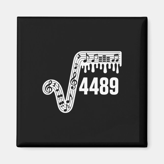 Aimant 67 Music Drip Meme Square Root 4489 Slang Funny Ma (Devant)