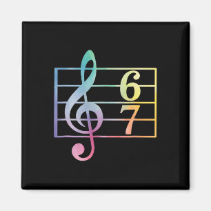 Aimant 67 Musique Mème Argot Six Sept Professeur de Musiq