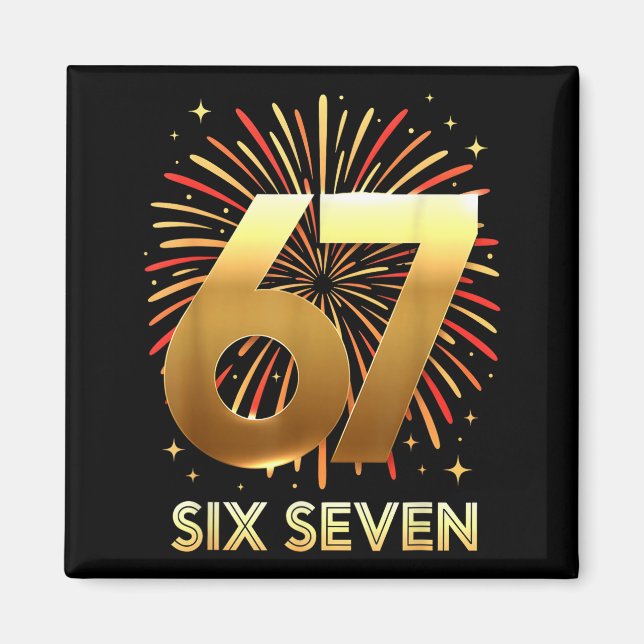 Aimant 67 New Years Eve Party Pajama Shirt 6 7 Meme 67 20 (Devant)