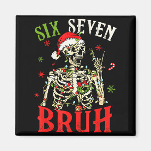 Aimant 67 Noël Drôle Six Sept Bruh Meme Squelette Père No