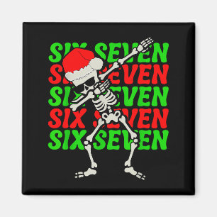 Aimant 67 Noël Drôle Six Sept Mème Brainrot Dabbing