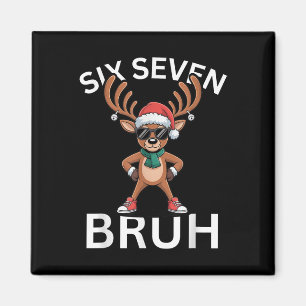 Aimant 67 Noël Drôle Six Sept Mème Reindee Brainrot