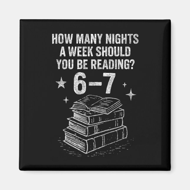 Aimant 67 nuits de lecture Meme pour les bibliophiles en  (Devant)