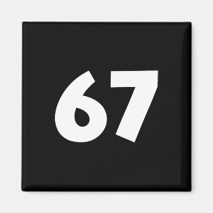 Aimant 67 Numéro Drôle Six Sept Mème École Ado Enfants Ma