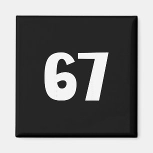 Aimant 67 Numéro Soixante-sept Mème Drôle Six Sept Corres