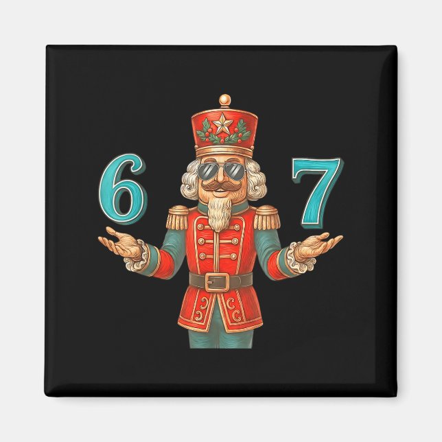 Aimant 67 Nutcracker Six Seven Meme Christmas 6 7 Teens K (Devant)