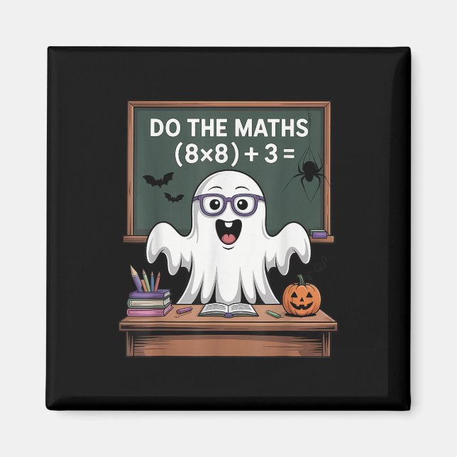 Aimant 67 Prof Ghost Halloween Six Seven Mème Fais Le M (Devant)