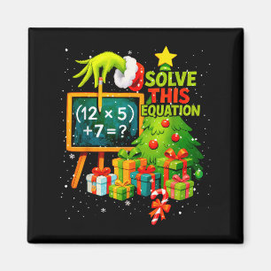 Aimant 67 Professeur Vert Noël Six Sept Mème Brainrot