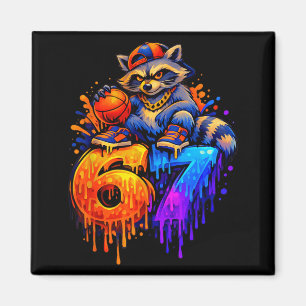 Aimant 67 Raccoon Drip Baseball Enfants Garçons Filles Je